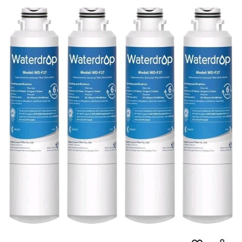 Waterdrop F27 Replacement for Samsung® DA29-00020B Refrigerator Water Filter (4)